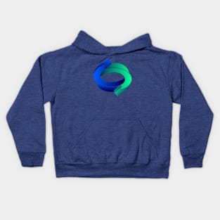 Recycle blue and green Kids Hoodie